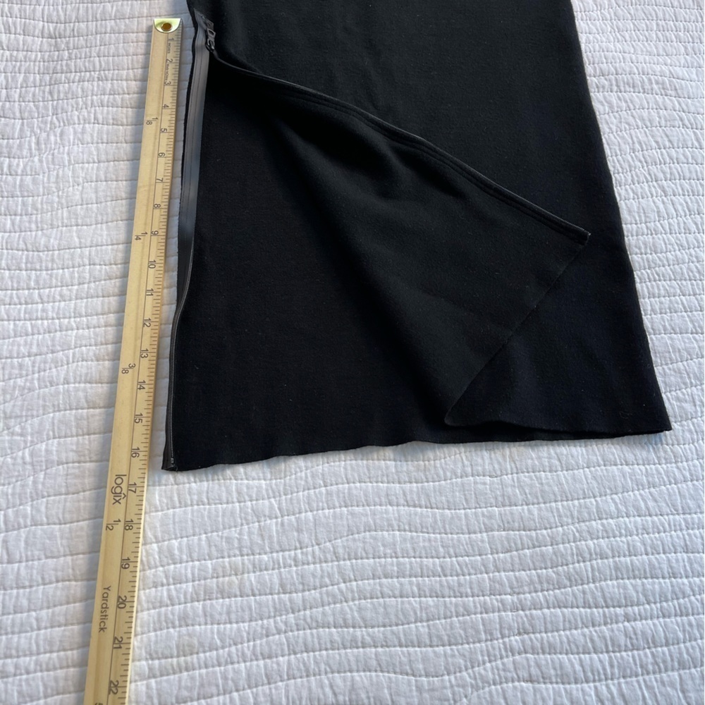 Alice + Olivia Black Midi Bodycon Long Sleeve Classic Dress Size Small-medium - Picture 10 of 15